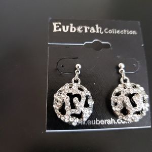 🔥3/20 Silver Crystal  Pierced Earings Euberah